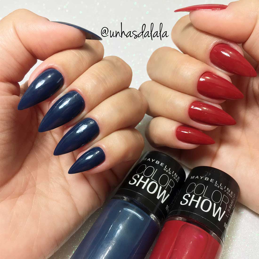 Esmalte Maybelline COLOR SHOW - Blue Jeans e Red Carpet