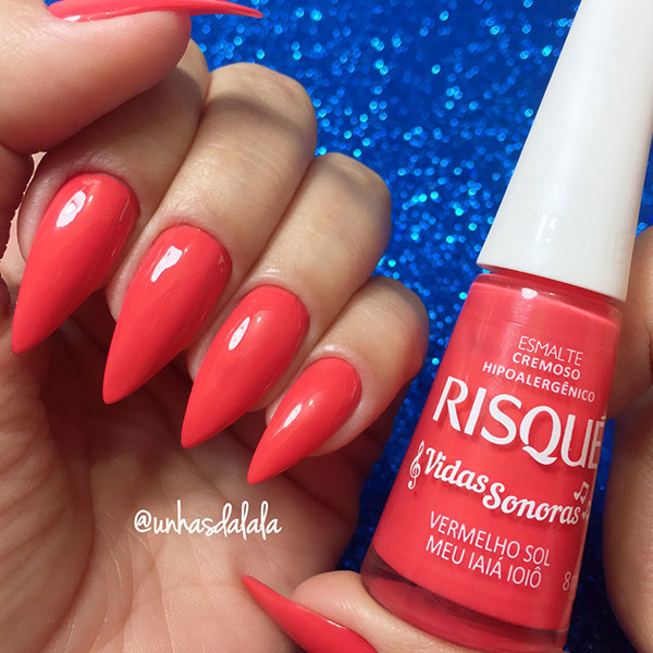 Esmalte Risqué Vidas Sonoras - Vermelho Sol Meu Iaiá Ioiô