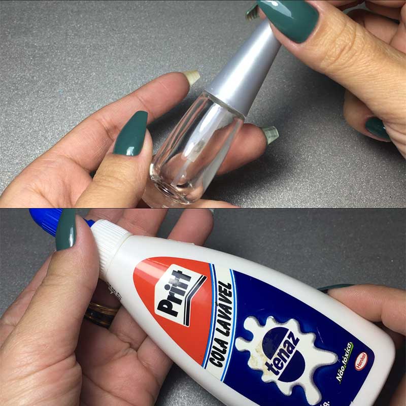 TUTORIAL: Como Fazer Fita Líquida para Unhas (Liquid Palisade) com cola branca