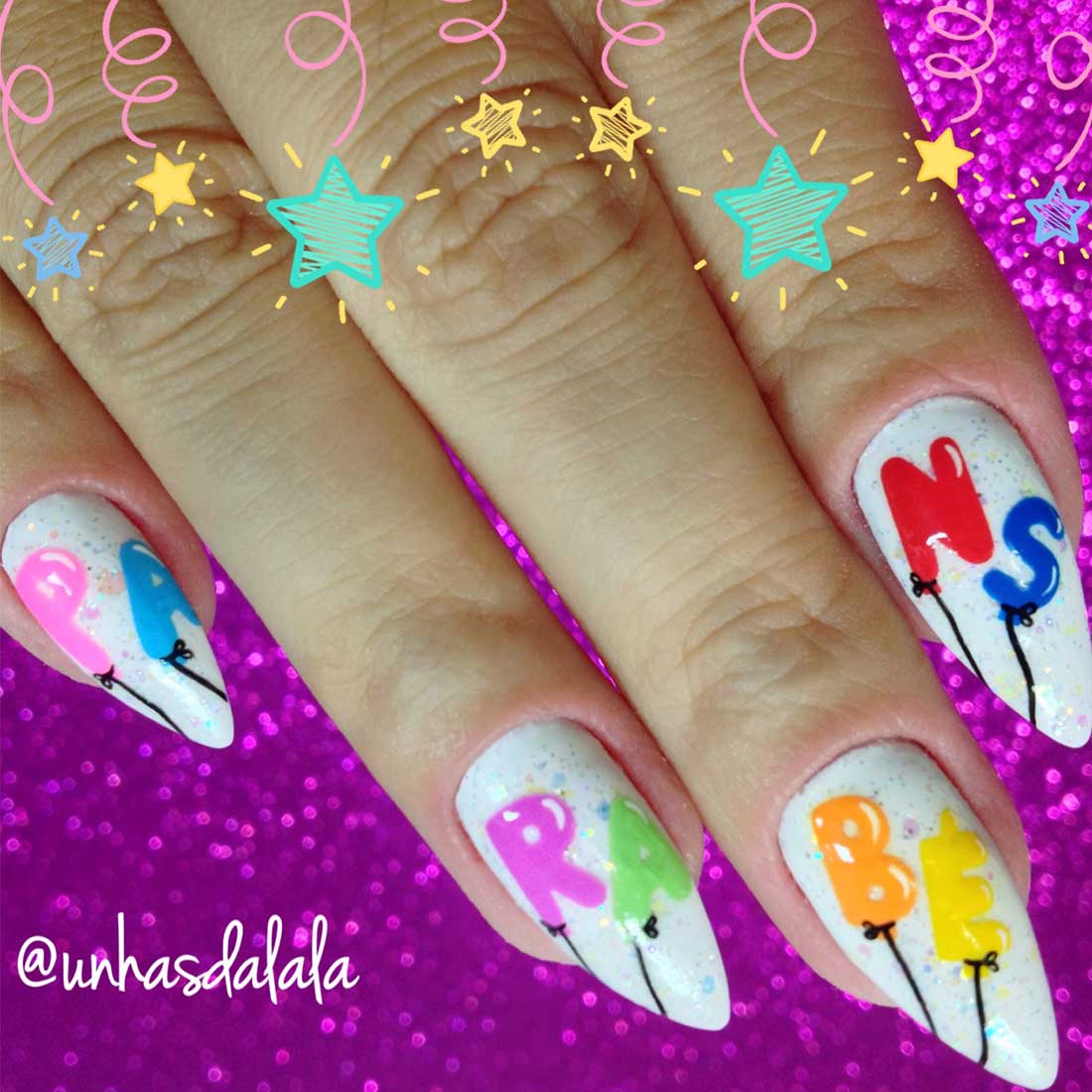 Unhas Decoradas Parabéns