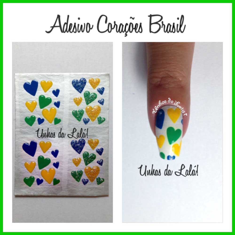 Unhas Decoradas corações brasil