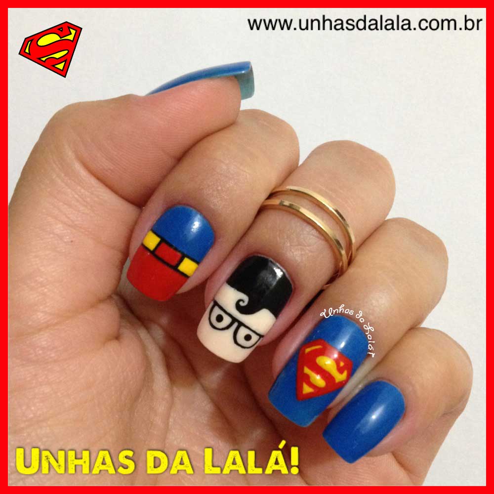 Unhas Decoradas Superman