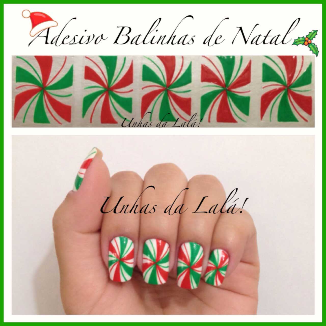 Unhas Decoradas Balinha de Natal