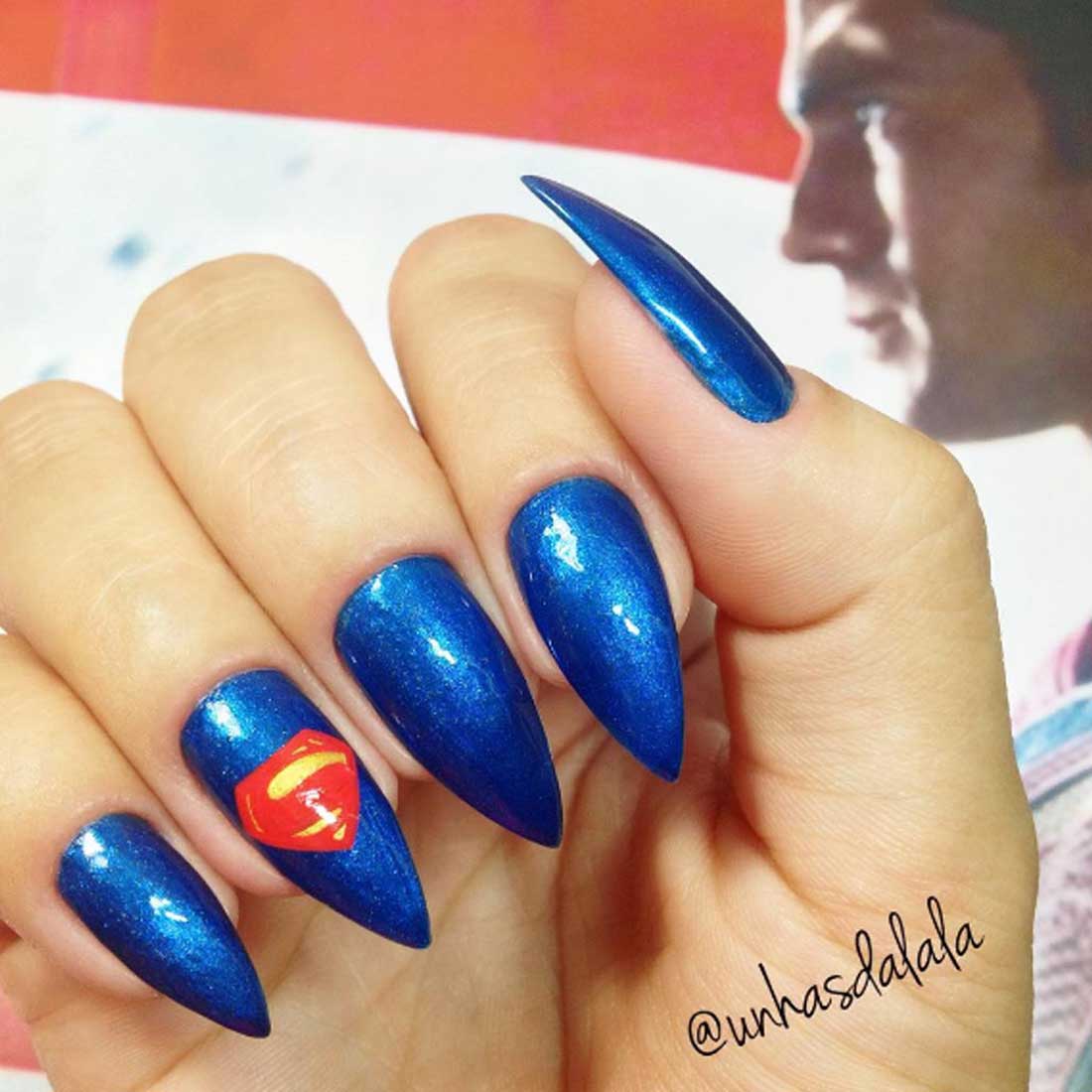 unhas decoradas batman vs superman