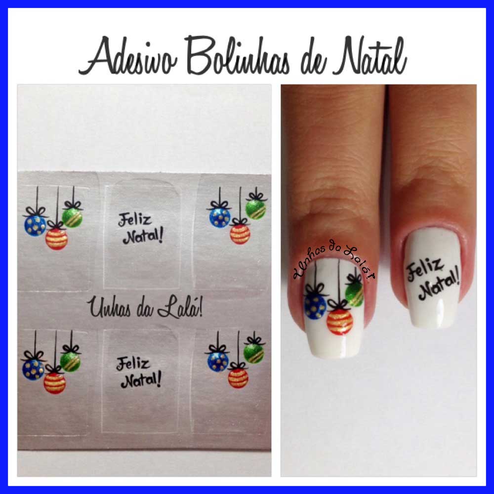 Unhas Decoradas Bolinhas de Natal