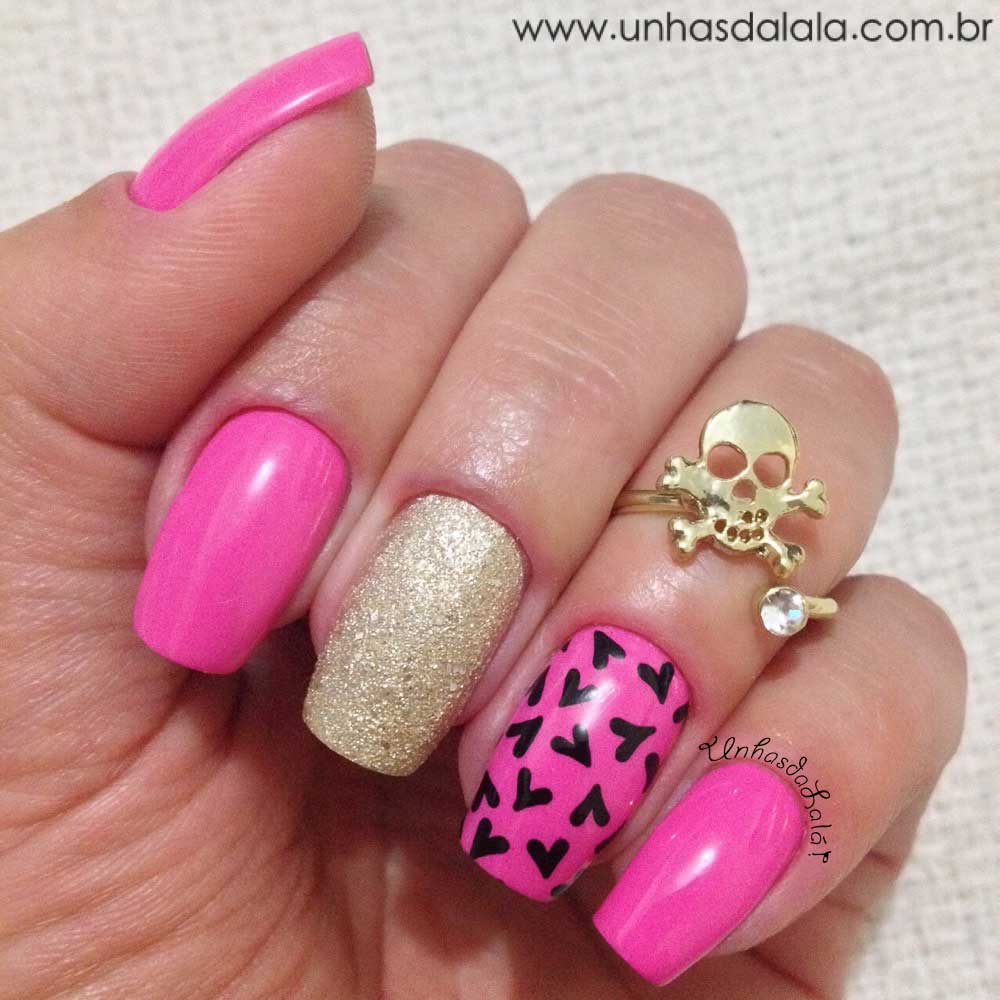 Unhas Decoradas Coraçõezinhos