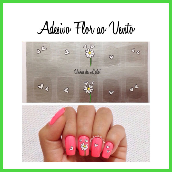 Unhas Decoradas Flor ao Vento