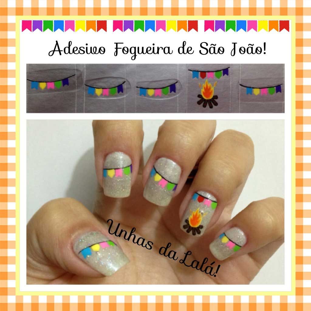 Unhas Decoradas Fogueira de São João