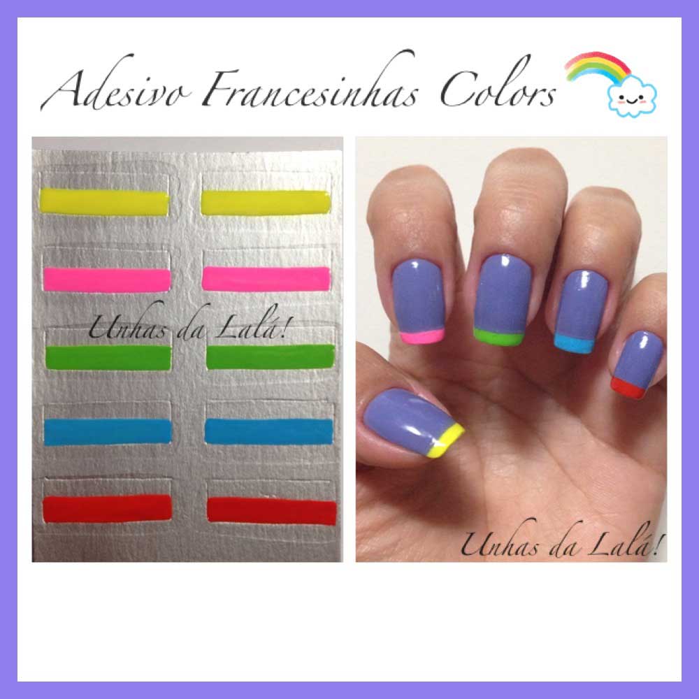 Unhas Decoradas Francesinhas Colors