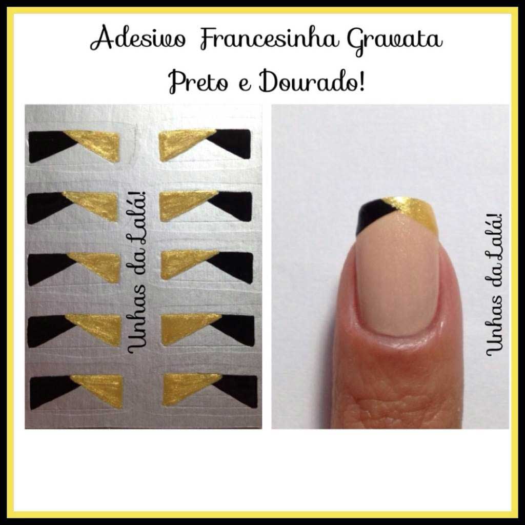 Unhas Decoradas Francesinhas Gravata + Renda