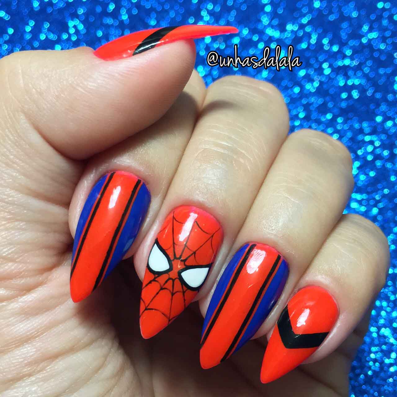 Unhas Decoradas Homem Aranha