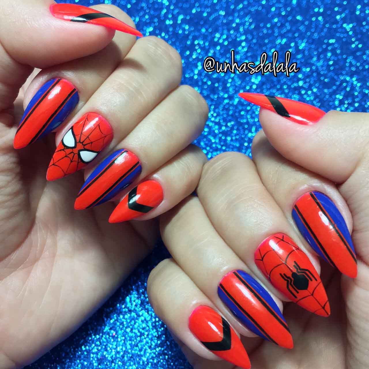 Unhas Decoradas Homem Aranha