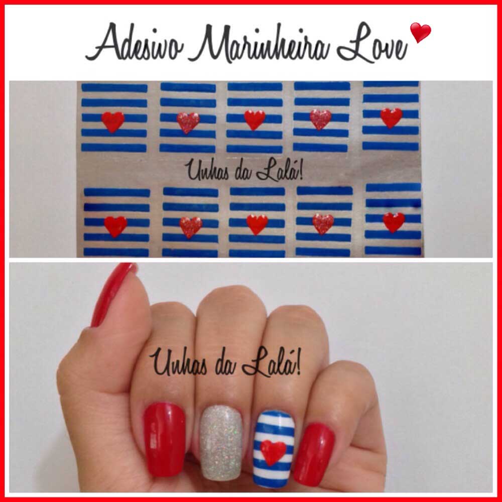 Unhas Decoradas Marinheira Love