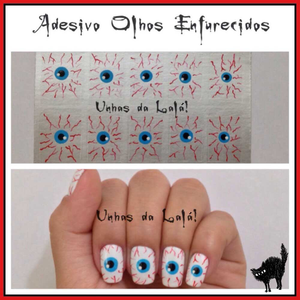 Unhas Decoradas Olhos Enfurecidos