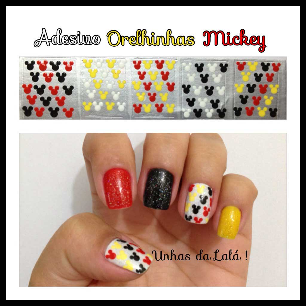 Unhas Decoradas Orelhinhas Mickey