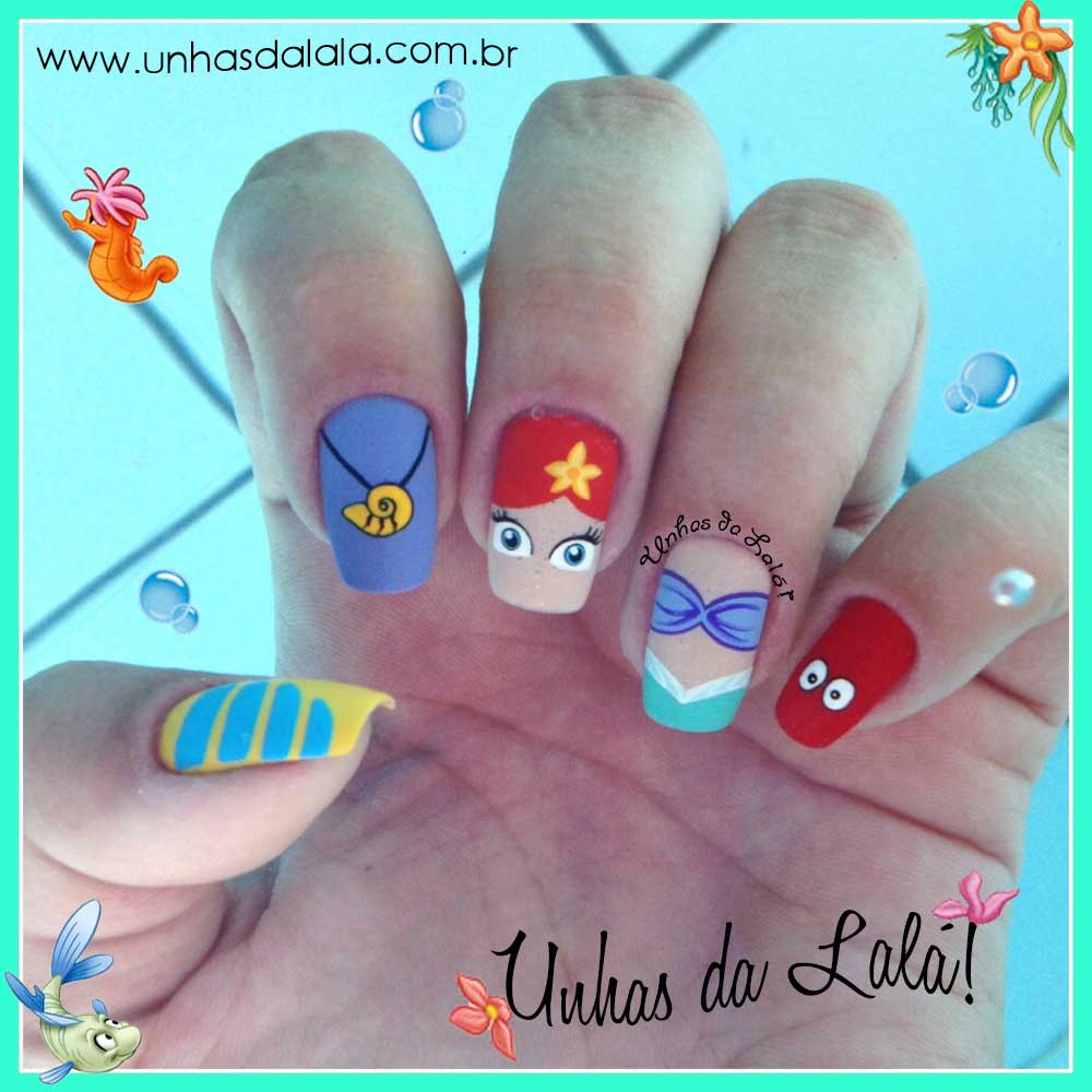 Unhas Decoradas a pequena sereia