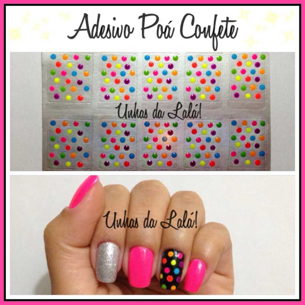 Unhas Decoradas Poá Confete