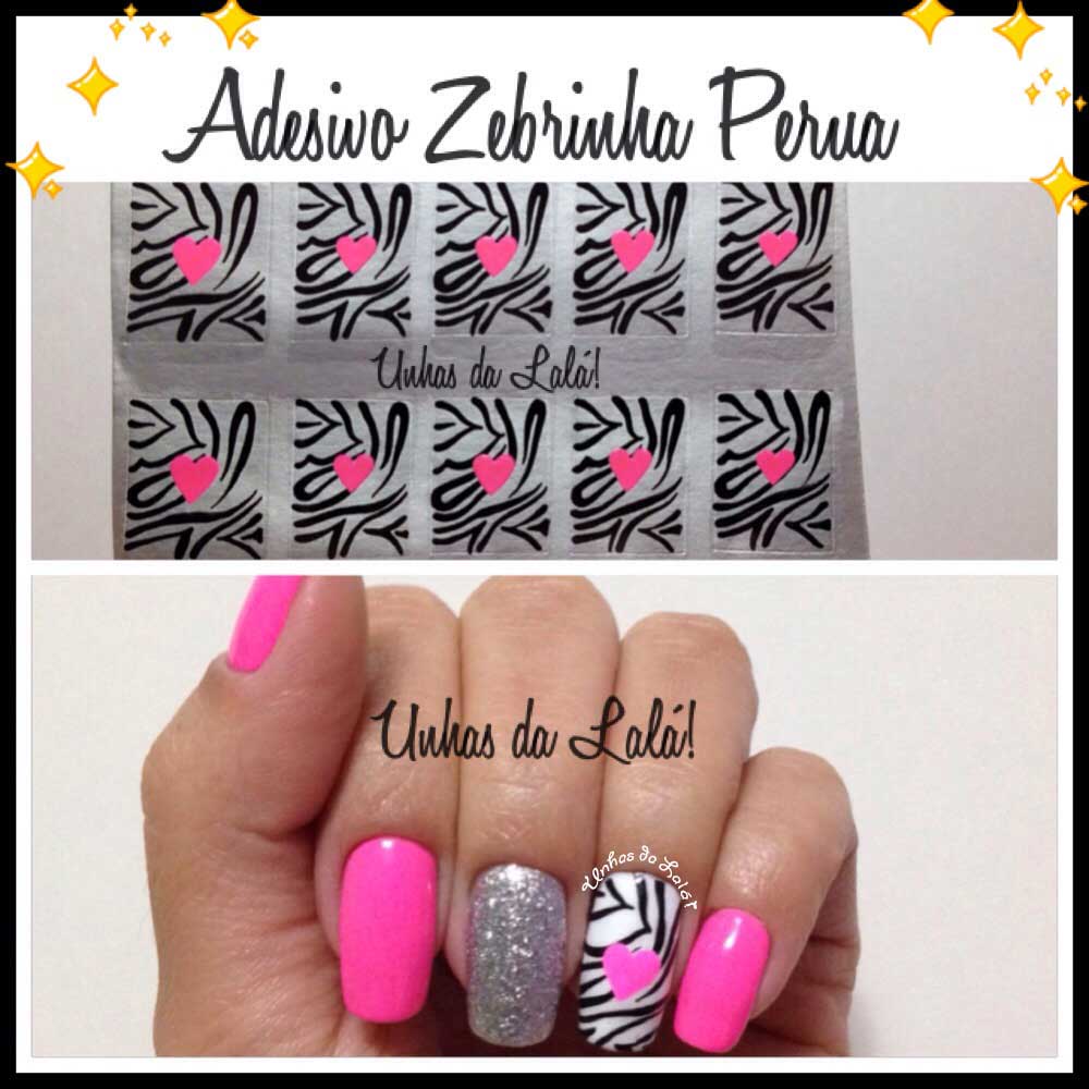 Unhas Decoradas Zebrinha Perua