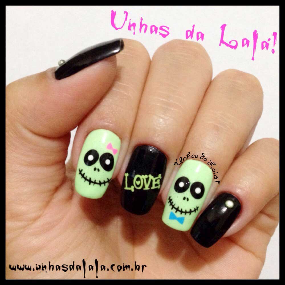 Unhas Decoradas Zumbi Love