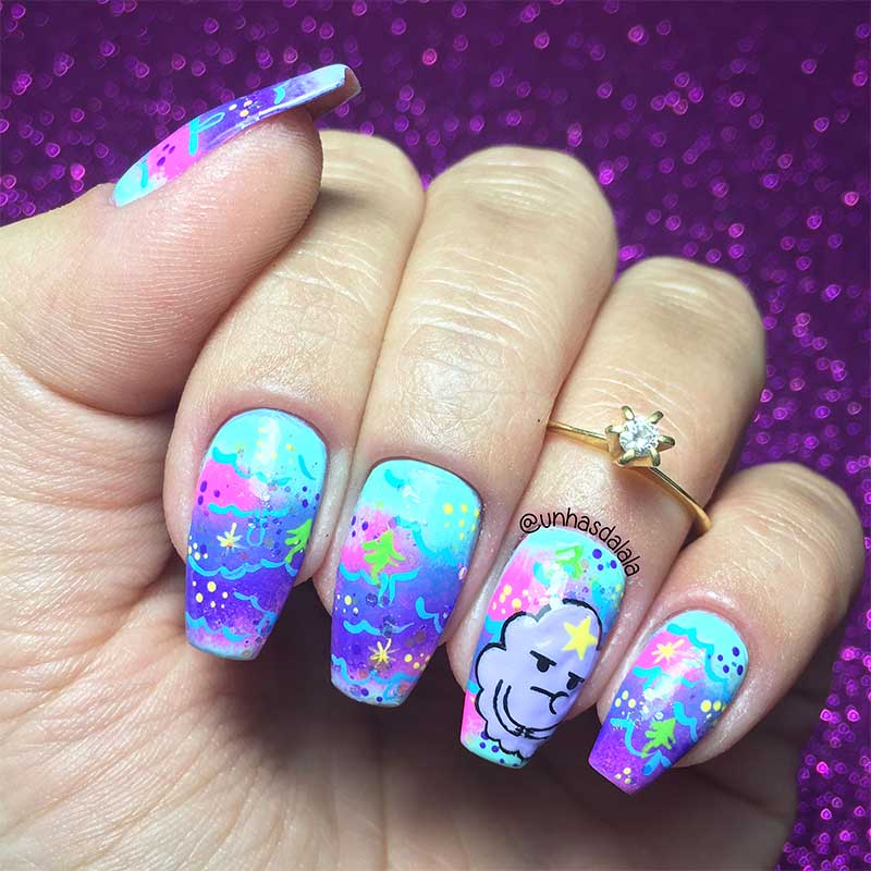 Unhas Decoradas Hora de Aventura - Princesa Caroço