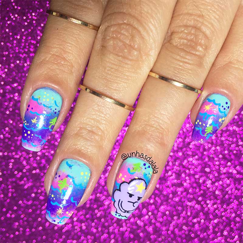 Unhas Decoradas Hora de Aventura - Princesa Caroço