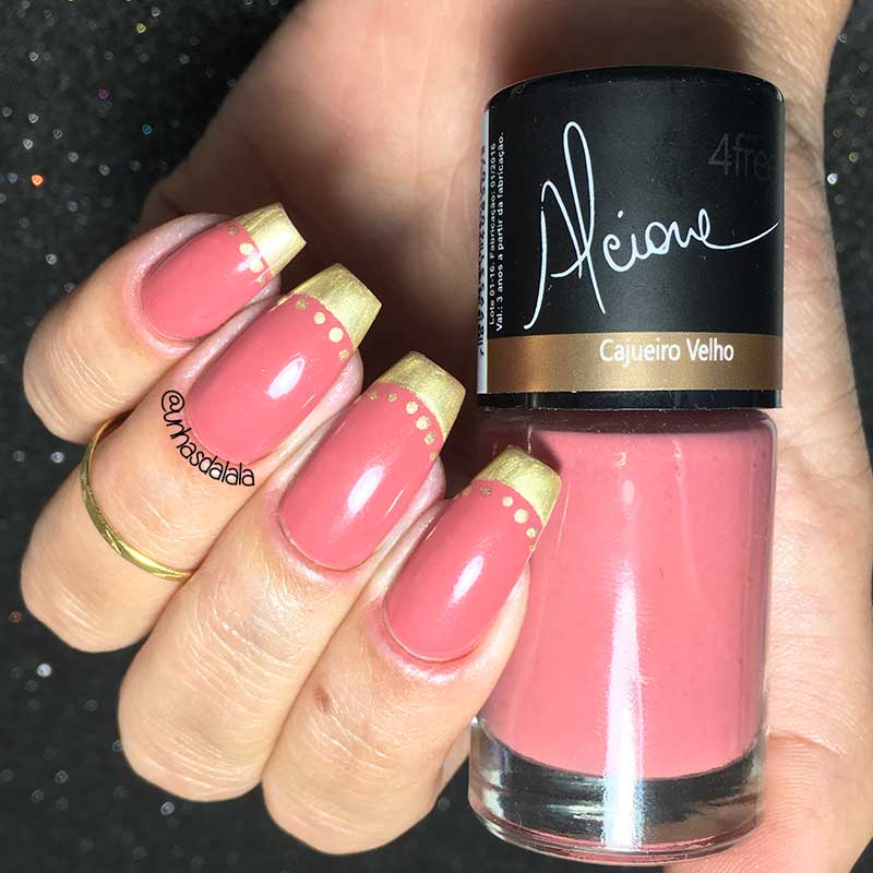 Unhas Decoradas Francesinha + Bolinhas