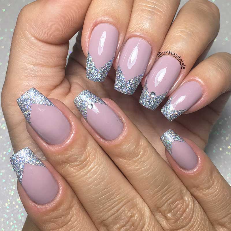 Unhas Decoradas HOLO - Francesinha Gravata