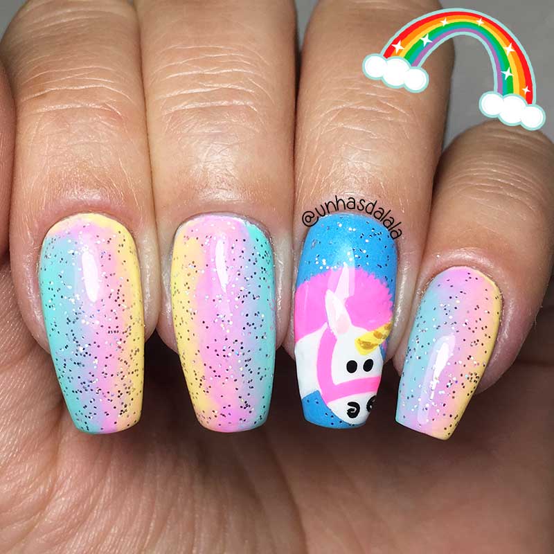 Unhas Decoradas Unicórnio Fofinho