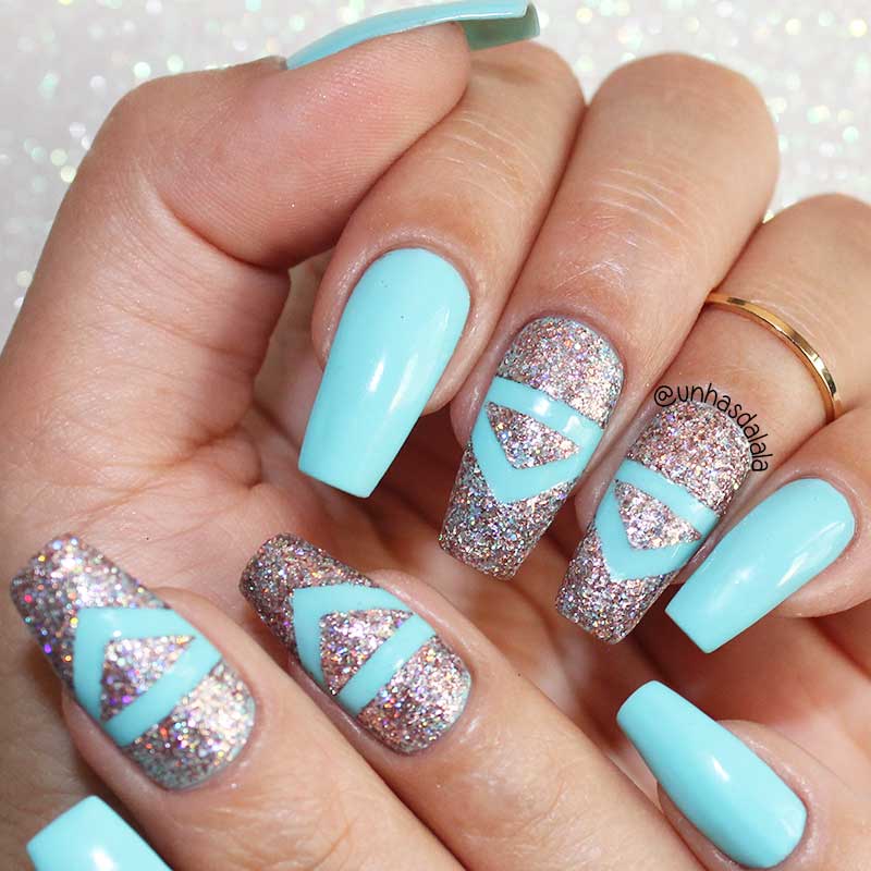 Unhas Decoradas HOLO com Stencil