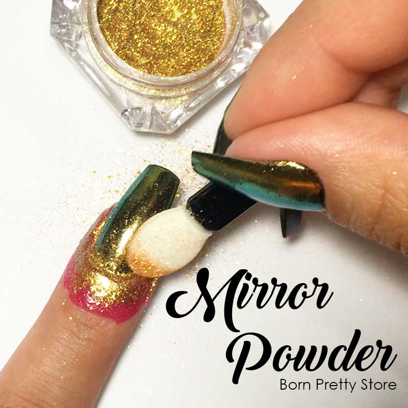 TUTORIAL: Unhas Espelhadas / Unhas Cromadas com Mirror Powder da Born Pretty Store