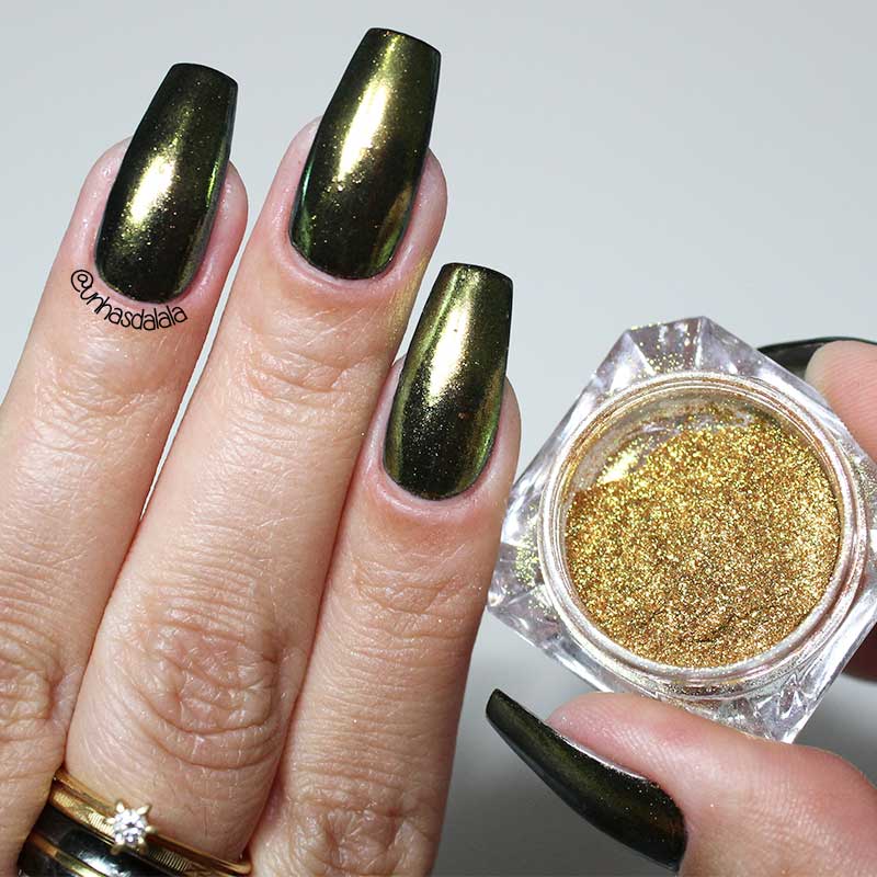 TUTORIAL: Unhas Espelhadas / Unhas Cromadas com Mirror Powder da Born Pretty Store