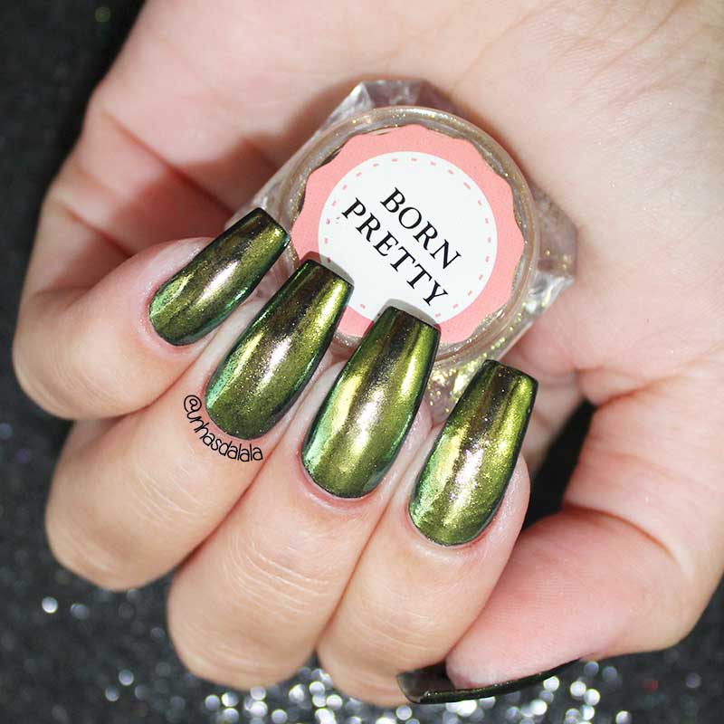 TUTORIAL: Unhas Espelhadas / Unhas Cromadas com Mirror Powder da Born Pretty Store