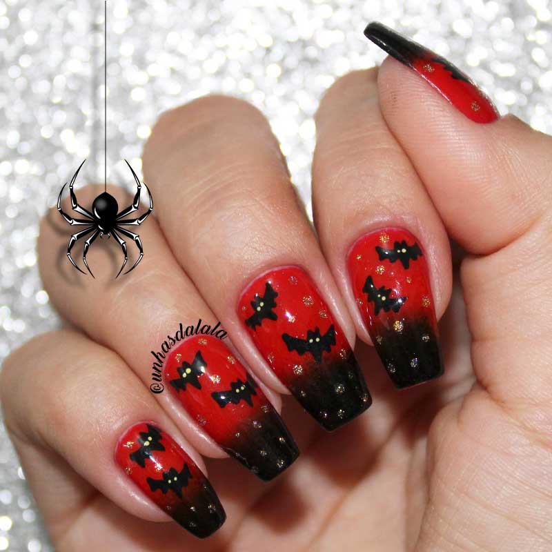 Unhas Decoradas Halloween - Drácula
