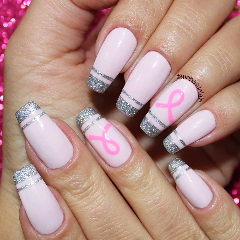 Unhas Decoradas Outubro Rosa
