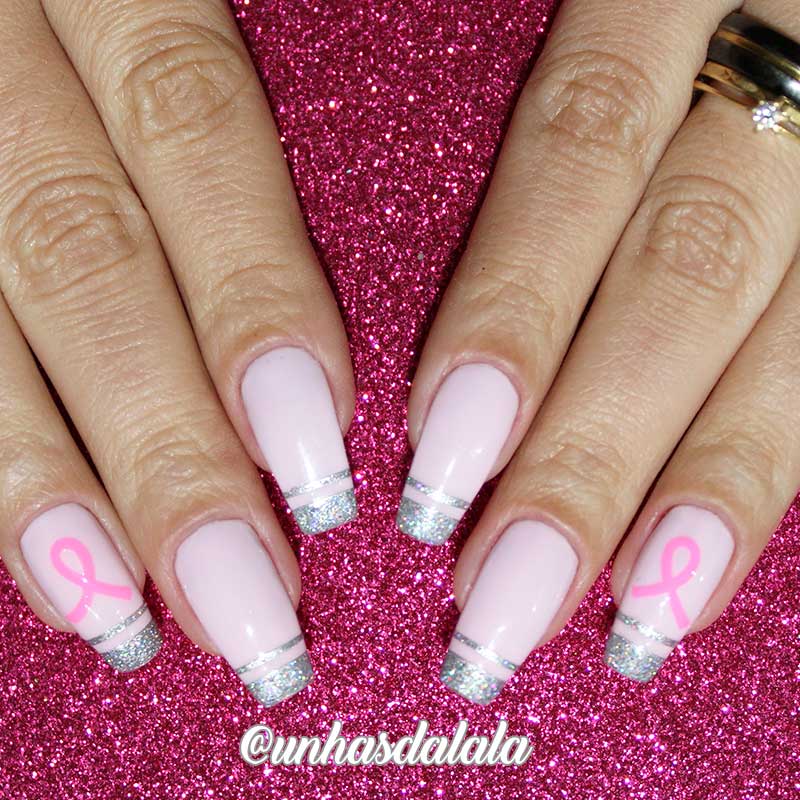 Unhas Decoradas Outubro Rosa