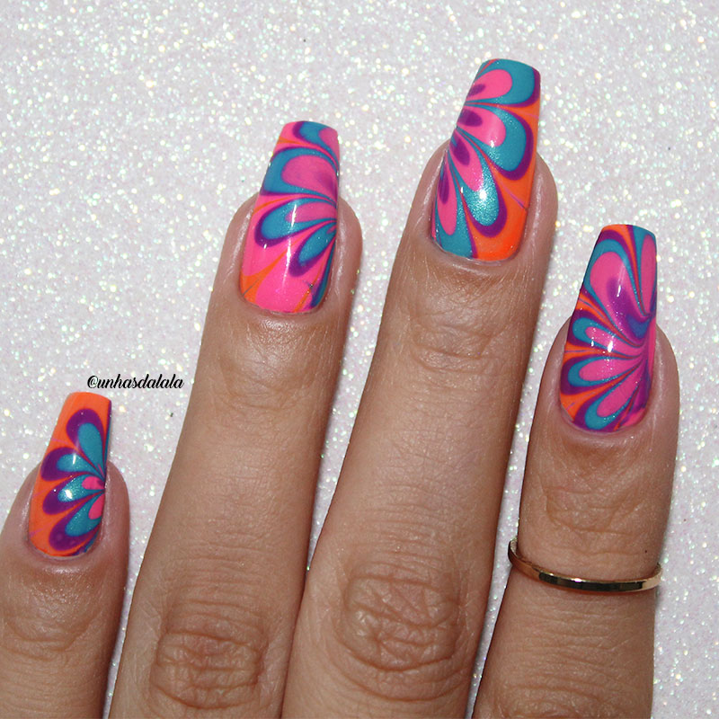 Unhas Decoradas Marmorizadas