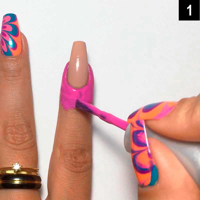 Unhas Decoradas Marmorizadas