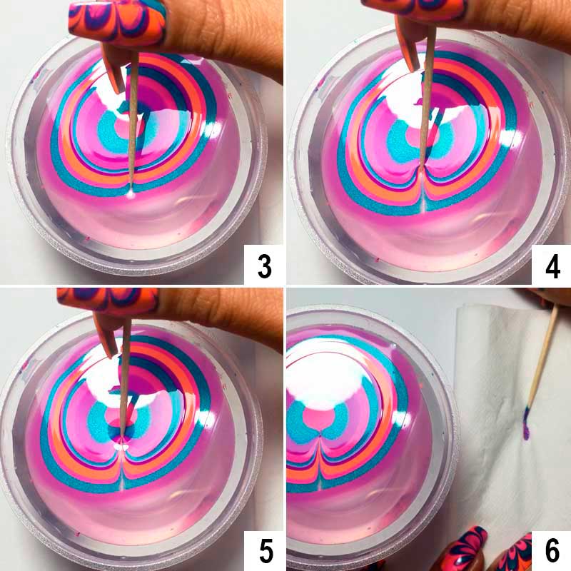 Unhas Decoradas Marmorizadas