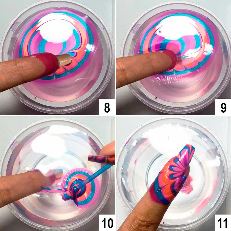 Unhas Decoradas Marmorizadas