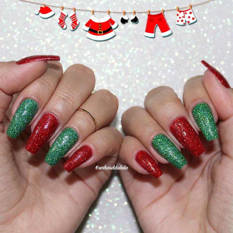 Unhas Decoradas Natal HOLO