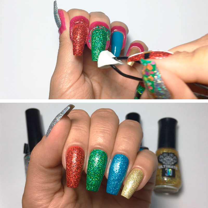 Unhas Decoradas Natal Especial HOLO