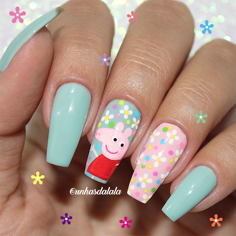 Unhas Decoradas Peppa Pig