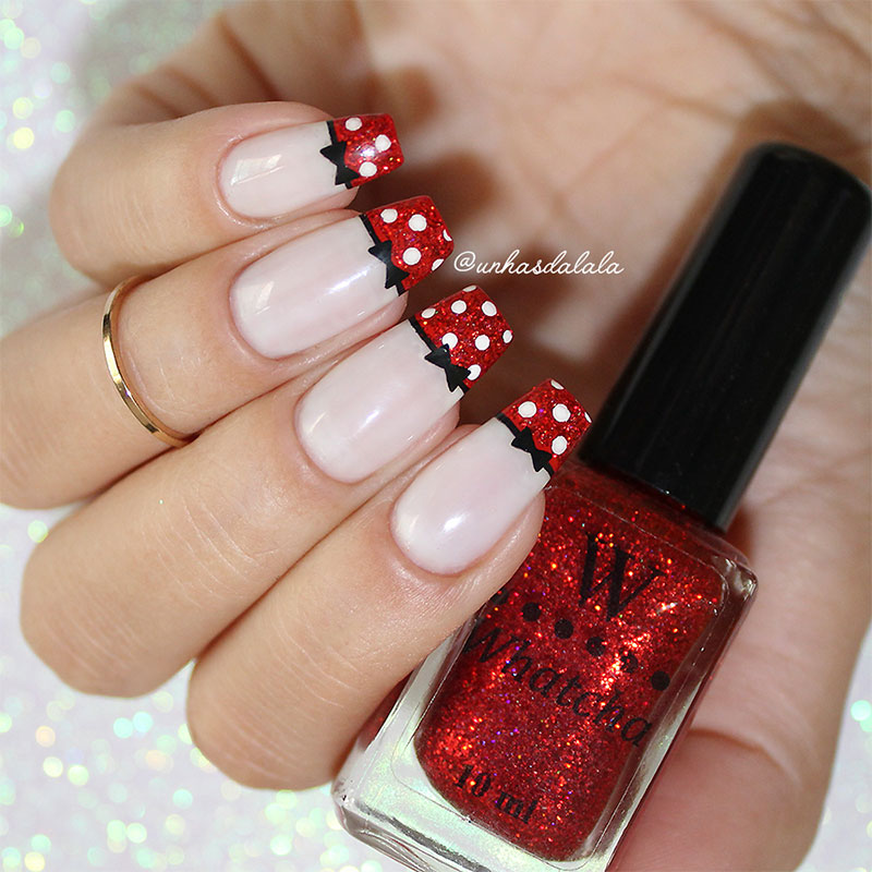 Unhas Decoradas Francesinha Minnie