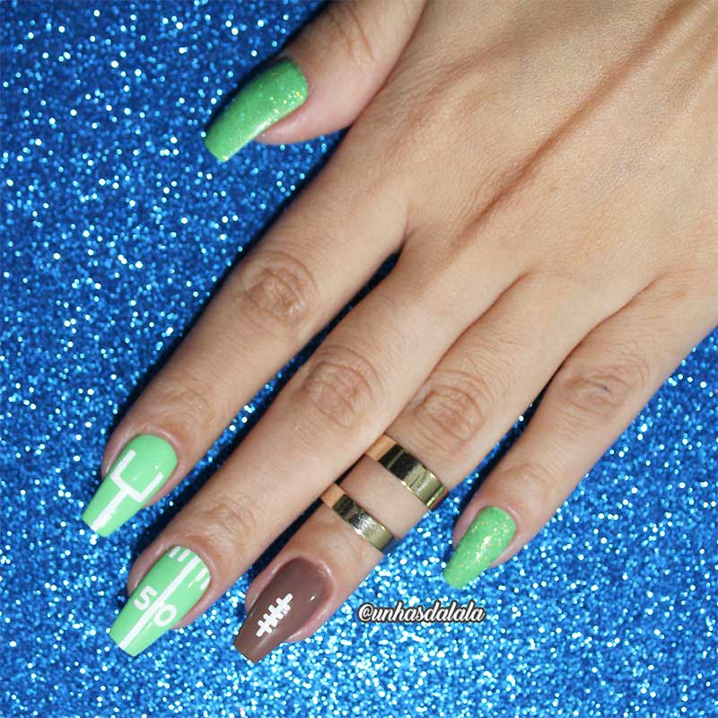 Unhas Decoradas Futebol Americano - Super Bowl