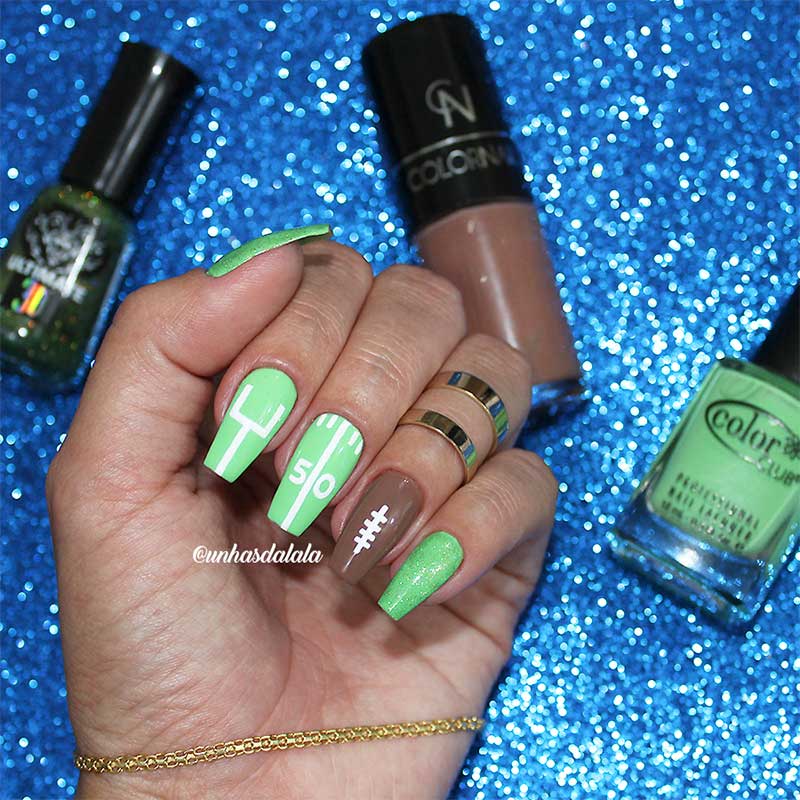 Unhas Decoradas Futebol Americano - Super Bowl