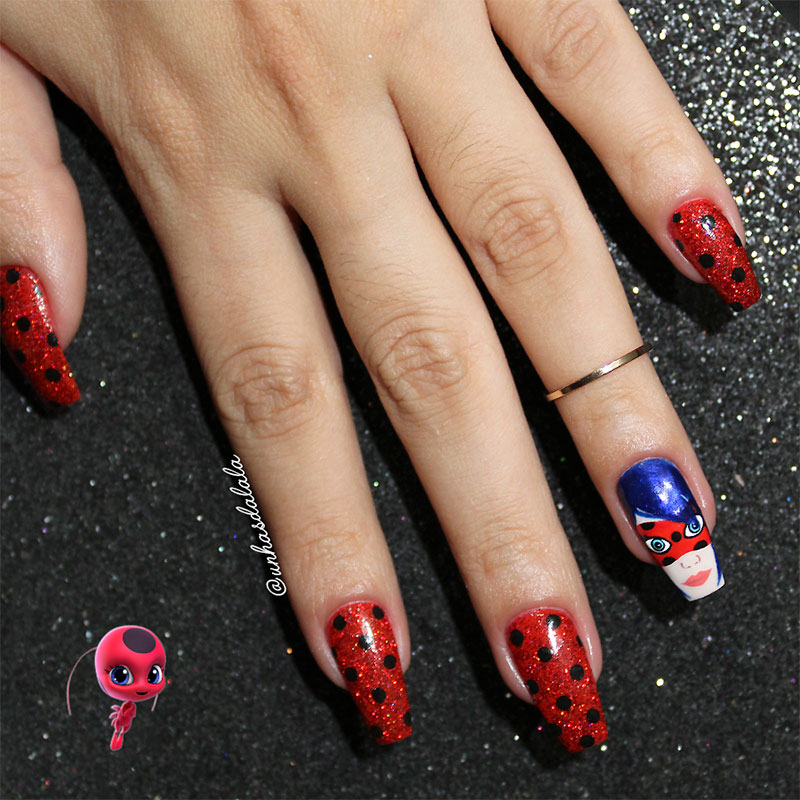 Unhas Decoradas Miraculous Ladybug