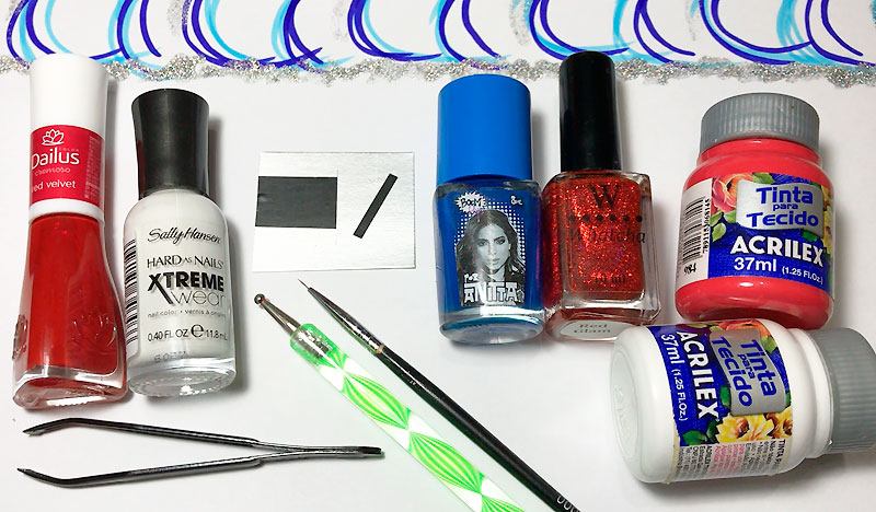 Unhas Decoradas Âncora Marinheiro