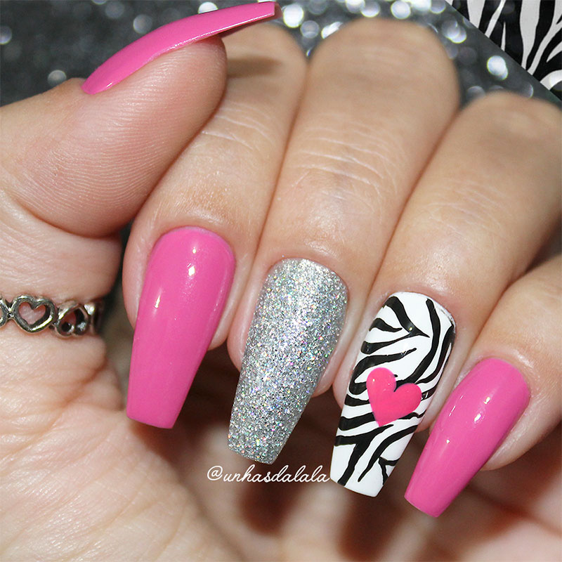 Unhas Decoradas Zebrinha Perua