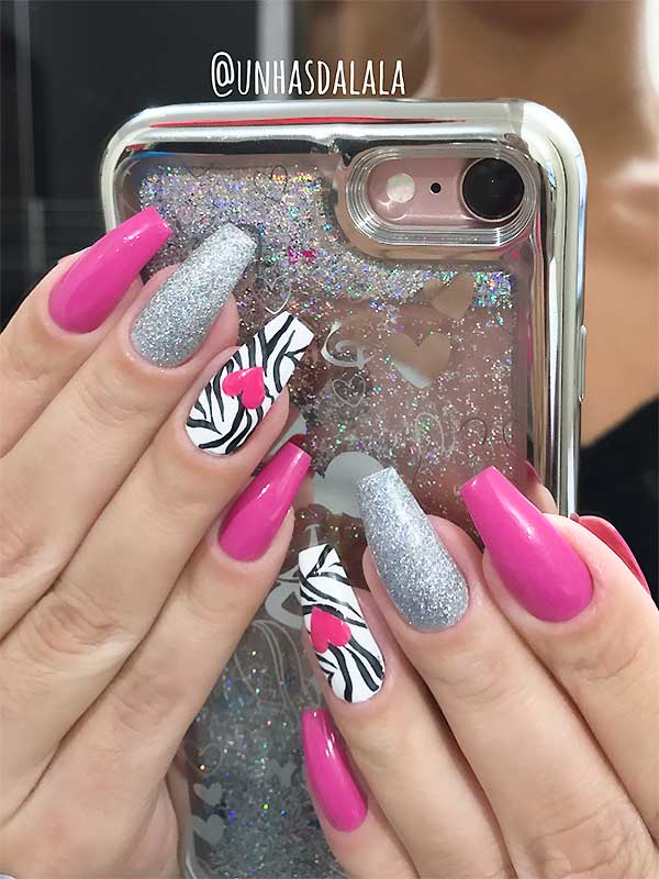 Unhas Decoradas Zebrinha Perua