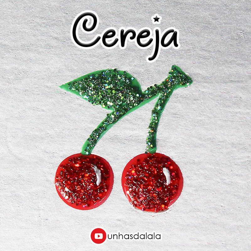 Como Desenhar Cereja com Glitter